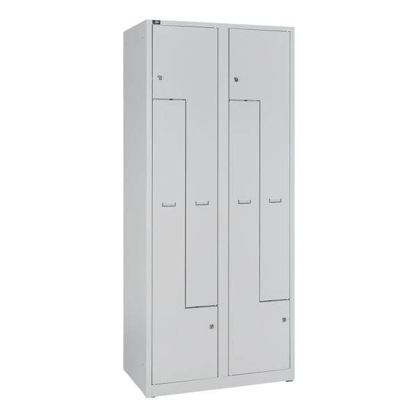 Bisley Light Garderobenschrank 2x2, 80 cm breit grau, 80x185x50 cm Image