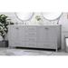 Andover Mills™ Broadview 72" Double Bathroom Vanity Set Wood/Marble in Gray | 34 H x 72 W x 22 D in | Wayfair 63F7BCCC41D14C46903209008ED0B70F