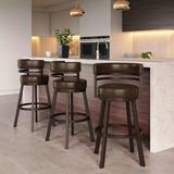 Trent Austin Design® Riney Swivel Bar Stool Upholstered/Leather in Brown | Bar Stool (30" Seat Height) | Wayfair 1222AE0C754D43C4BAF6A34AA562E0B8