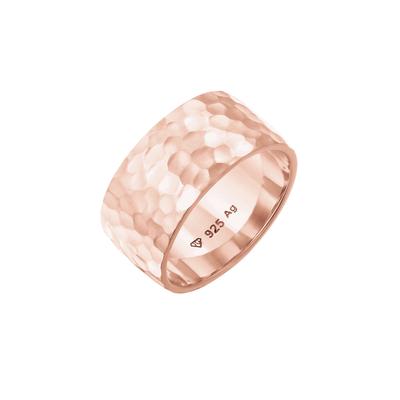 Elli Basic Bandring Gehämmert Trend Cool 925 Silber 58 Damen Image
