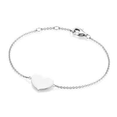 Smart Jewel Armband Herz als Zwischenteil, Silber 925 19 cm Damen