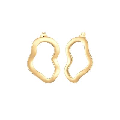 Elli Hänger Organic Look Matt Basic Blogger 925 Silber goldfarben Damen