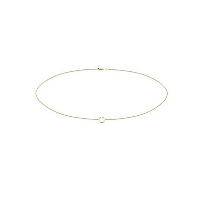 Elli PREMIUM - Choker Panzerkette Kreis Geo Design 375 Gelbgold Ketten 1 ct Damen (229.99 € / 1 ct)
