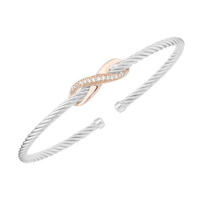 Smart Jewel - Armspange Infinity flexibel, Zirkonia Steine, Silber 925 Armbänder & Armreife 1 ct Nude Damen