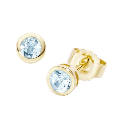 Luigi Merano Ohrstecker mit Blautopas, Gold 375 Onesize Violett Damen