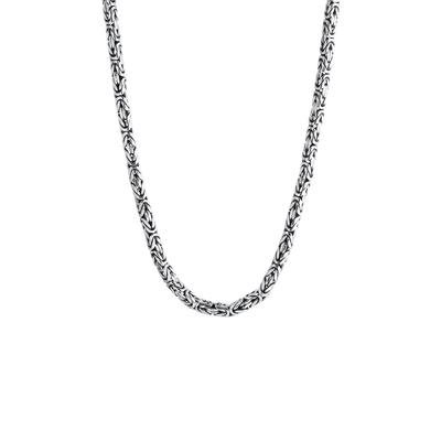 KUZZOI - Herren Basic Königskette Oxidiert Cool 925 Silber Herrenschmuck