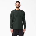 Dickies Men's Heavyweight Long Sleeve Henley T-Shirt - Hunter Green Size 2Xl (WL451)