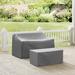 2Pc Furniture Cover Set Gray - Loveseat & Coffee Table - Crosley MO75001-GY