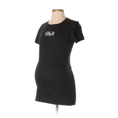 Everly Grey Short Sleeve T-Shirt: Black Solid Tops Maternity