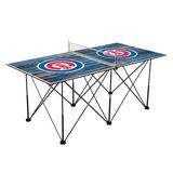 Chicago Cubs 6' Weathered Design Pop Up Table Tennis Set