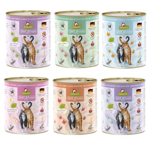 6 x 800 g Probierpaket I PUR Granatapet DeliCatessen Katzenfutter nass