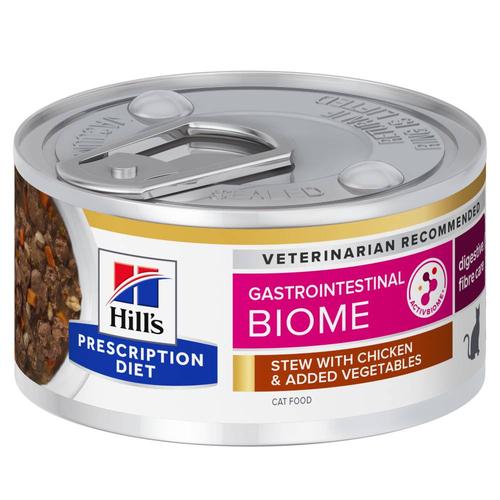 12x 82g Hill’s Prescription Diet Gastrointestinal Biome mit Huhn & Gemüse Katzenfutter nass