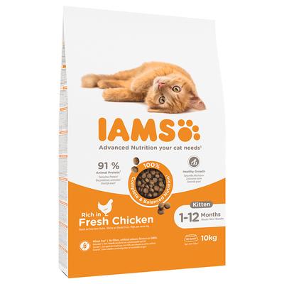 Sparpaket: 2x10kg IAMS Advanced Nutrition Kitten mit Frischem Huhn Katzenfutter trocken