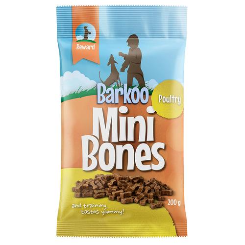 8x200g Mini Bones (semi-moist) mit Geflügel Barkoo Hundesnack