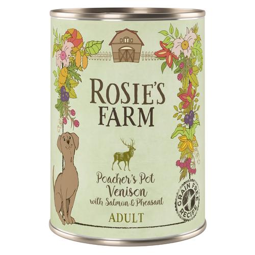 6x400g Wild & Fasan mit Lachs Rosie's Farm Nassfutter Hund