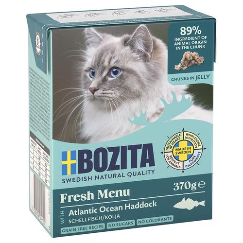 24x370g Schellfisch+Gelee Bozita Häppchen Katzenfutter