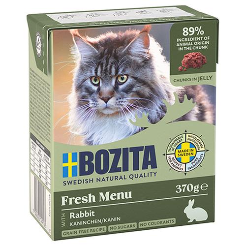 24x370g Kaninchen+Gelee Bozita Häppchen Katzenfutter