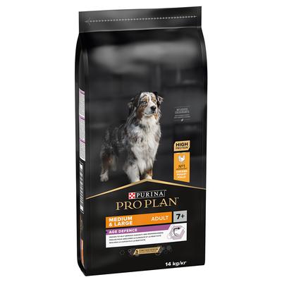 14kg PURINA PRO PLAN Medium & Large Adult 7+ Age Defence Hundefutter trocken