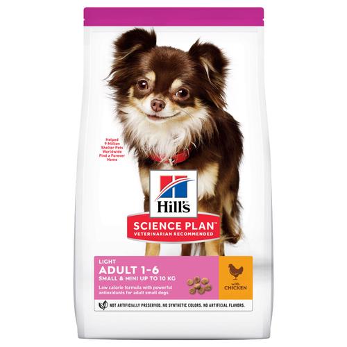 2 x 6 kg Adult Light Small & Mini Chicken Science Plan Hill's Hundefutter trocken