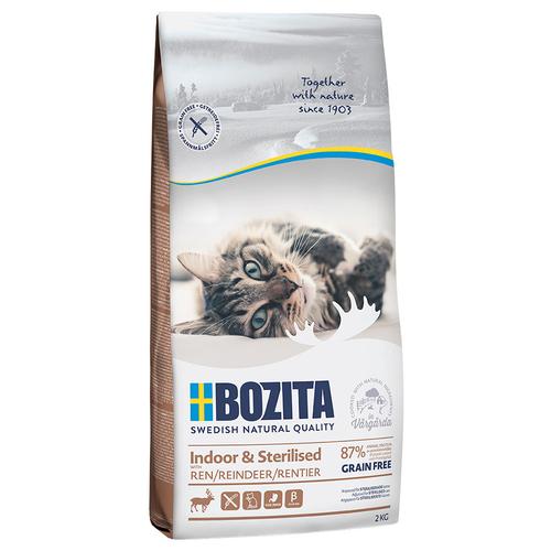 2x2kg Rentier Grainfree Indoor & Sterilised Bozita Katzenfutter trocken