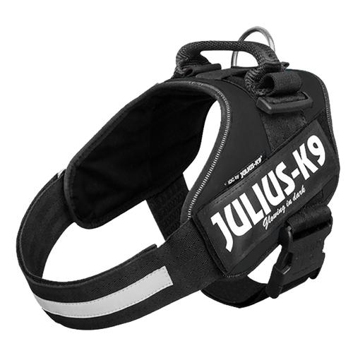 Julius-K9 IDC®-Powergeschirr schwarz - Größe 2 + 220 cm Leine (bis 50 kg)