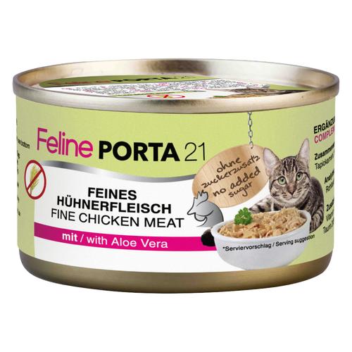 24x90g Hühnerfleisch mit Aloe getreidefrei Feline Porta Katzenfutter