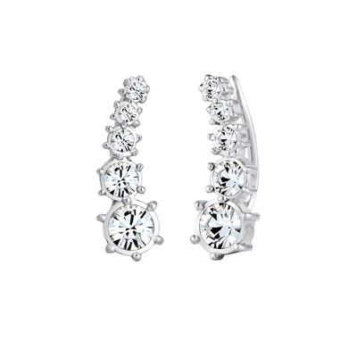 Elli - Earclimber Klassik Kristalle 925 Silber Ohrringe 1 ct Damen