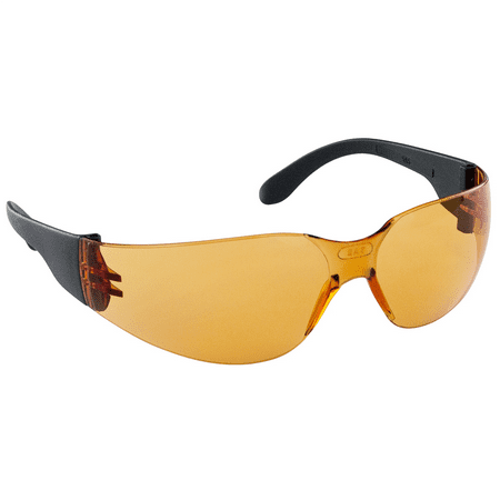 SAS Safety NSX Black Temple High-Impact Poly Orange Lens Safe Glasses