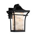 Justice Design Group Alabaster Rocks! - Summit 16 Inch Tall 1 Light Outdoor Wall Light - ALR-7524W-MBLK