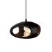 Justice Design Group Radiance 12 Inch Mini Pendant - CER-6440-BLK-DBRZ