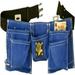 ToolUSA Heavy Duty Blue Suede Tool Belt with 8 Pockets | Adjustable 28 - 47 Waist | Quick-Release Buckle | Reinforced for Durability