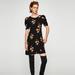 Zara Dresses | Beautiful Zara Floral Dress Size S | Color: Black/Red | Size: S