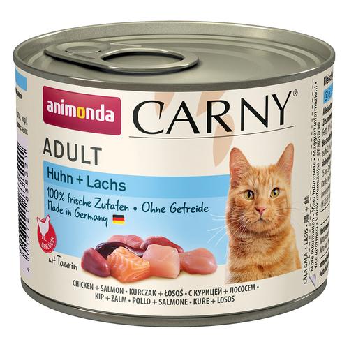 6 x 200g Adult Huhn & Lachs animonda Carny Katzenfutter nass