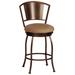 Lark Manor™ Amareona Swivel Bar & Counter Stool Upholstered/Metal in Black | 45.5 H x 16.5 W x 16.5 D in | Wayfair BBB7CE777E714AB082CEAD8474CCD7F3