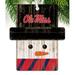 Fan Creations Snowman Holiday Shaped Ornament Wood in Black/Brown/White | 4.25 H x 4 W x 0.25 D in | Wayfair C0980-Ole Miss