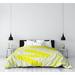 East Urban Home New York, New York Districts Word Art - Cyan Duvet Cover - Brushed Polyester Microfiber in Yellow | Queen Duvet Cover | Wayfair