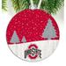 Fan Creations Snow Scene Holiday Shaped Ornament Wood in Brown | 3.75 H x 3.5 W x 0.25 D in | Wayfair C0978-Ohio State