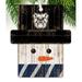 Fan Creations Snowman Holiday Shaped Ornament Wood in Black/Brown/White | 4.25 H x 4 W x 0.25 D in | Wayfair C0980-Butler