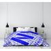 East Urban Home New York, New York Districts Word Art - Cyan Duvet Cover - Brushed Polyester Microfiber in Blue | Twin XL Duvet Cover | Wayfair