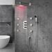 FontanaShowers Trialo Color Changing LED Volume Control Complete Shower System w/ Rough-in Valve in Gray | 2 H x 16 W in | Wayfair