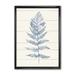 East Urban Home 'Blue Fern Print on Wood II' - Picture Frame Print on Canvas Metal in Blue/Green | 40 H x 30 W x 1.5 D in | Wayfair