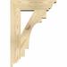 Ekena Millwork Merced Traditional Bracket Wood in Brown | 22"H x 4"W x 34"D | Wayfair BKT04X22X34MRC01RDF