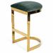 ModShop Ibiza Bar & Counter Stool Upholstered/Velvet/Metal in Green | 27 H x 17 W x 17 D in | Wayfair ACC01238