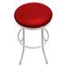 Winston Porter Podington Swivel Counter & Bar Extra Tall Stool Upholstered/Metal in Red/White | 53 H x 19 W x 19 D in | Wayfair