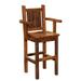 Fireside Lodge Bar & Counter Stool Wood/Upholste/Leather/Genuine Leather in Red | 42 H x 25 W x 21 D in | Wayfair B16420-SL-DarkRedLeather