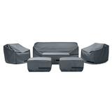 RST Brands Portofino Furniture Heavy Duty Conversation Set Cover, Polyester in Gray | 39 H x 59 W in | Outdoor Cover | Wayfair OP-SCOSS6-DEC-K