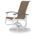 Red Barrel Studio® Hinch Swivel Patio Dining Chair Sling in White | 39 H x 27.5 W x 28.5 D in | Wayfair 744707AA25C843B2B54FE579B27E0C79