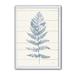 East Urban Home 'Blue Fern Print on Wood II' - Picture Frame Print on Canvas in Blue/Green | 20 H x 12 W x 1 D in | Wayfair