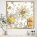 East Urban Home Fields of Gold Watercolor Flower V - Picture Frame Print on Canvas in Gray/Yellow | 16 H x 16 W x 1 D in | Wayfair