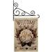 Breeze Decor Welcome Y'all Cotton Reef 2-Sided Polyester 19 x 13 in. Garden Flag in Brown | 18.5 H x 13 W in | Wayfair